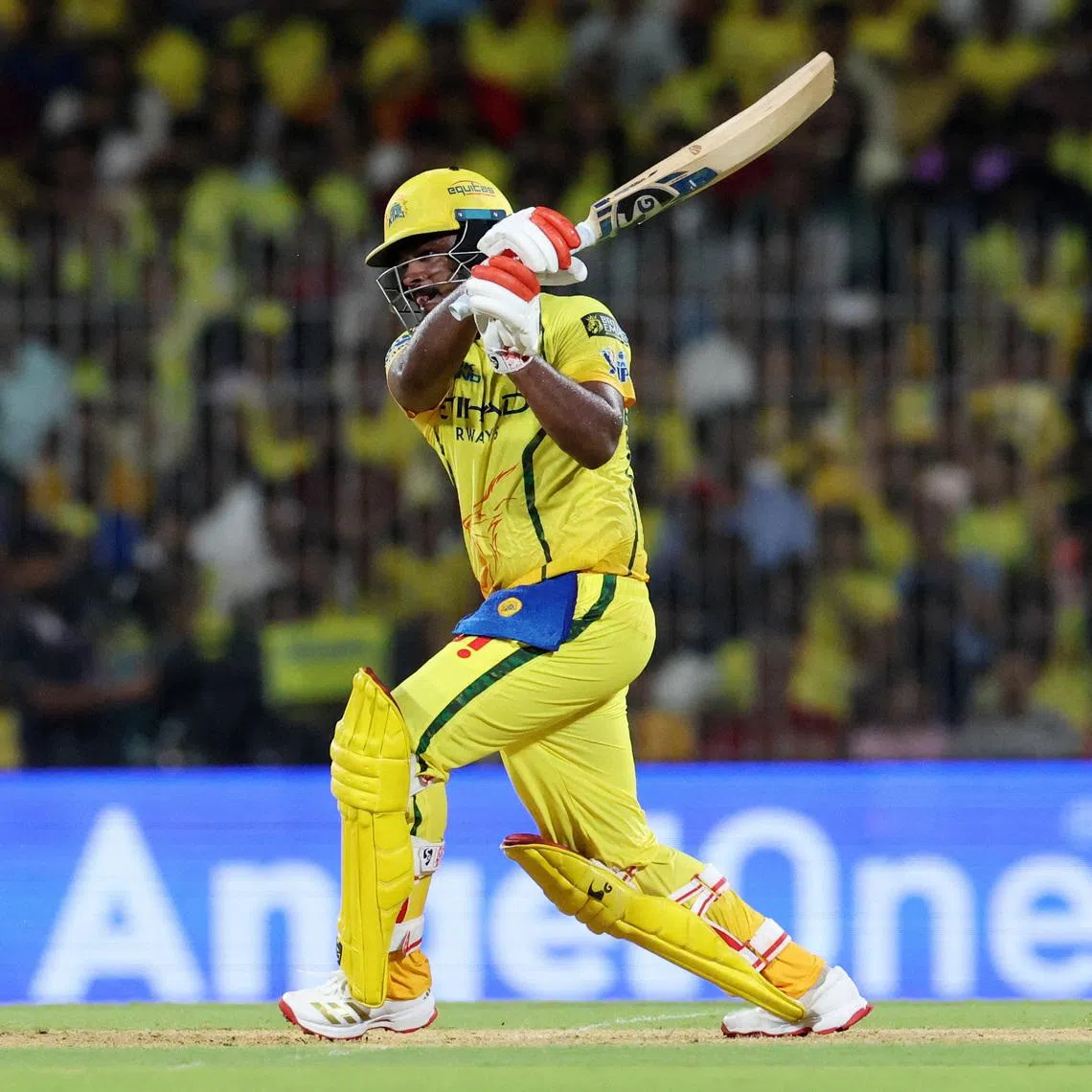 Cricket - Indian Premier League - IPL - Chennai Super Kings v Delhi Capitals - MA Chidambaram Stadium, Chennai, India - April 11, 2026 Chennai Super Kings' Sanju Samson in action REUTERS/Priyanshu Singh