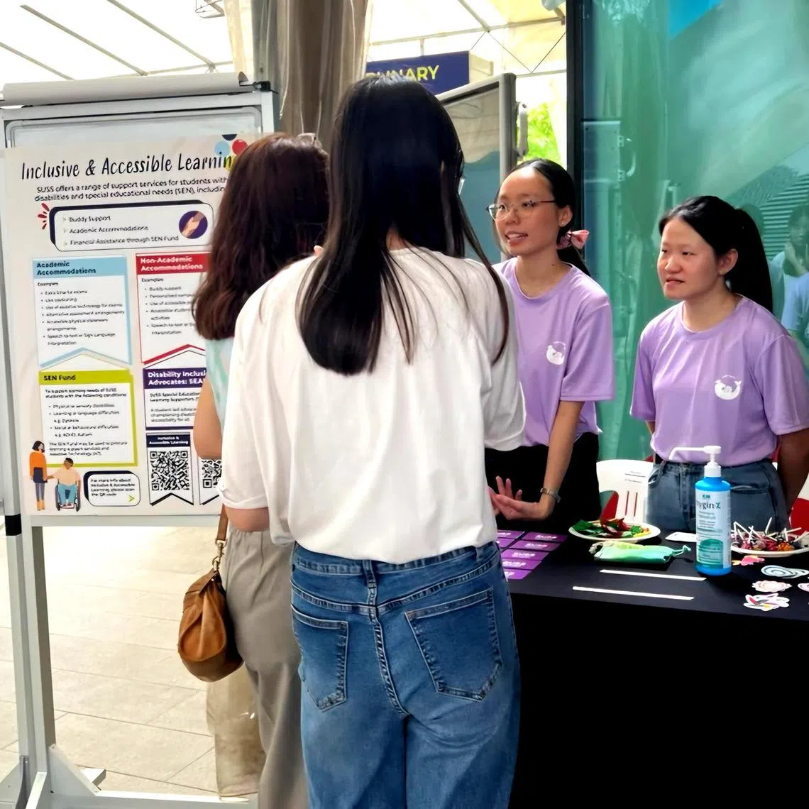 jnspecial24 - The Singapore University of Social Sciences had a booth during its open house to share with parents about its support programmes for students with special educational needs. 

Credit: Singapore University of Social Sciences