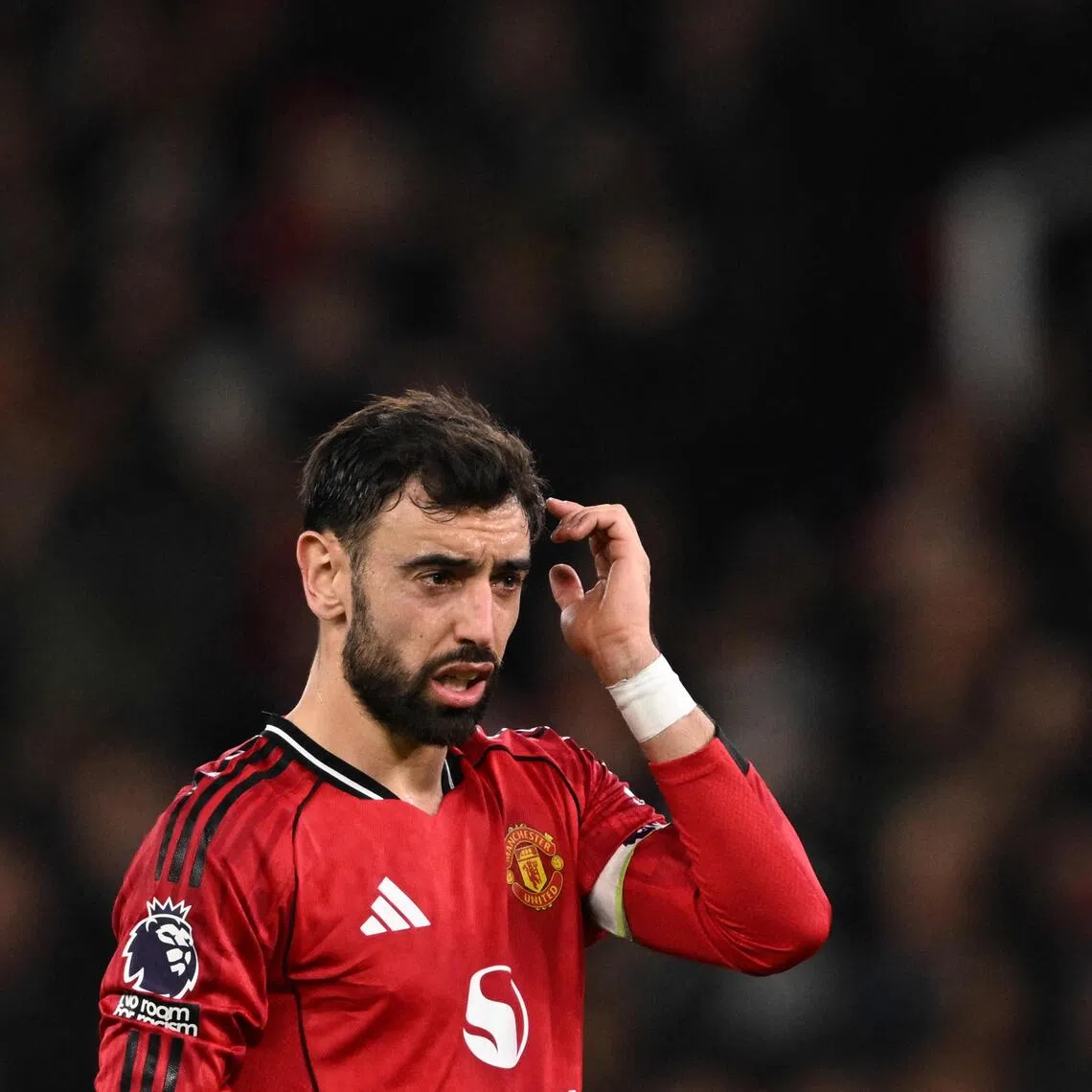 Manchester United's Portuguese midfielder  Bruno Fernandes was reportedly hurt by the United's willingness to sell him.
