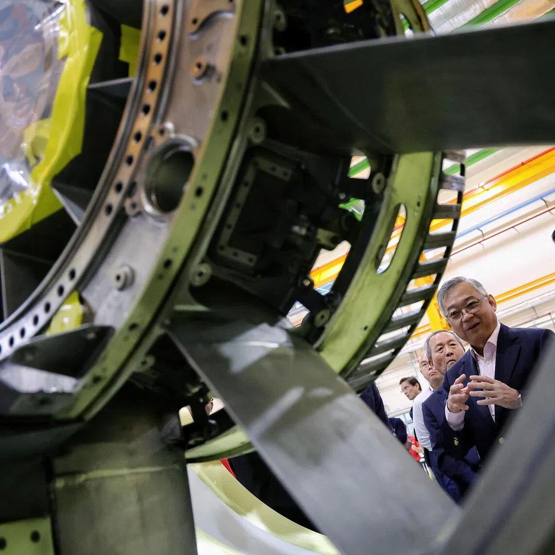 ST Engineering's new aircraft engine maintenance facility, opened by Deputy Prime Minister Gan Kim Yong on Sept 15, will double the company's capacity to over 300 engines annually by 2027.