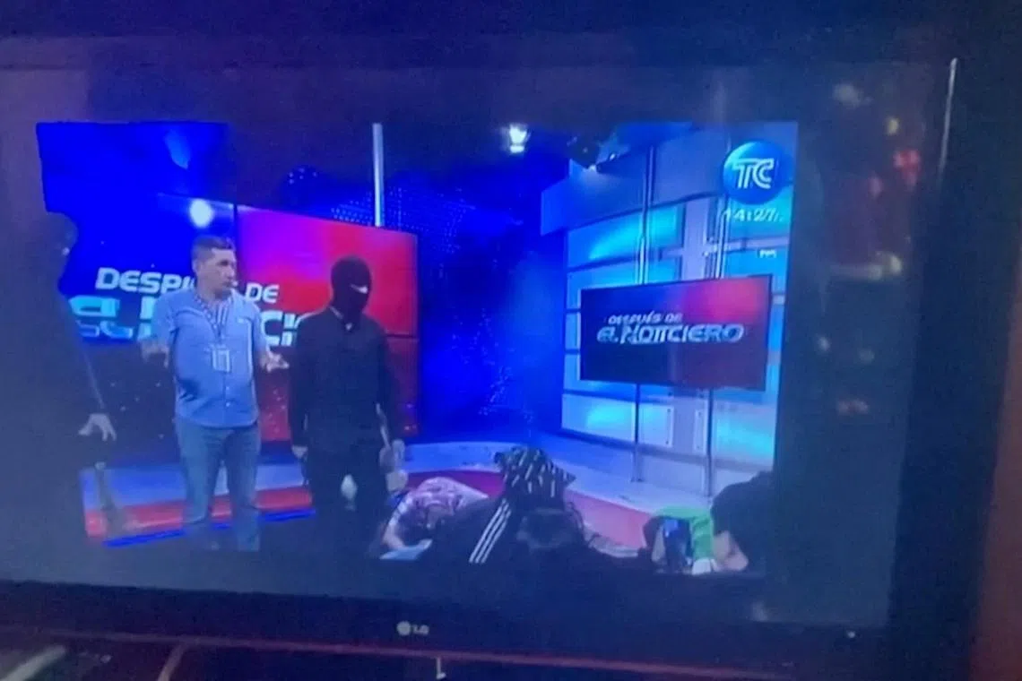 Hooded attackers fired gunshots during a live TC broadcast on Jan 9.