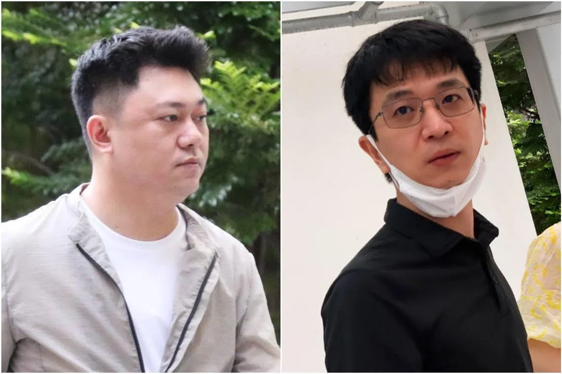 Yin Junjun (left) and Zhang Ming were each sentenced to 33 months' jail on Dec 8, 2022.