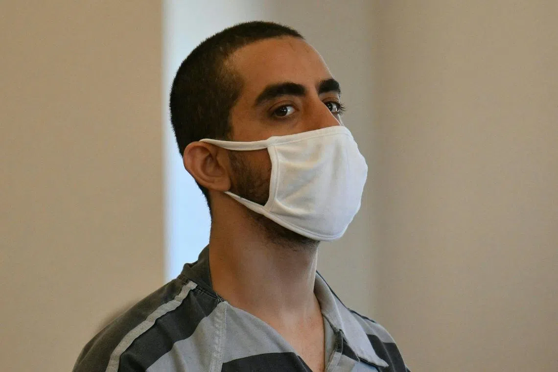 Hadi Matar, the man accused in the attempted murder of British author Salman Rushdie, appeared in court for a procedural hearing at Chautauqua County Courthouse in Mayville, New York on August 18, 2022.