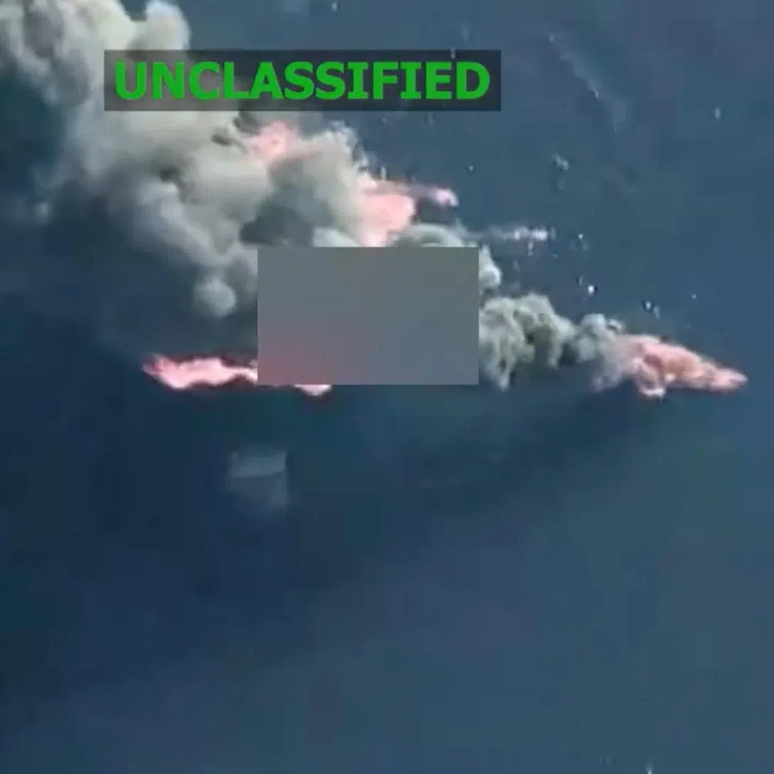 US Southern Command posted a video of the strikes on the three boats on X.