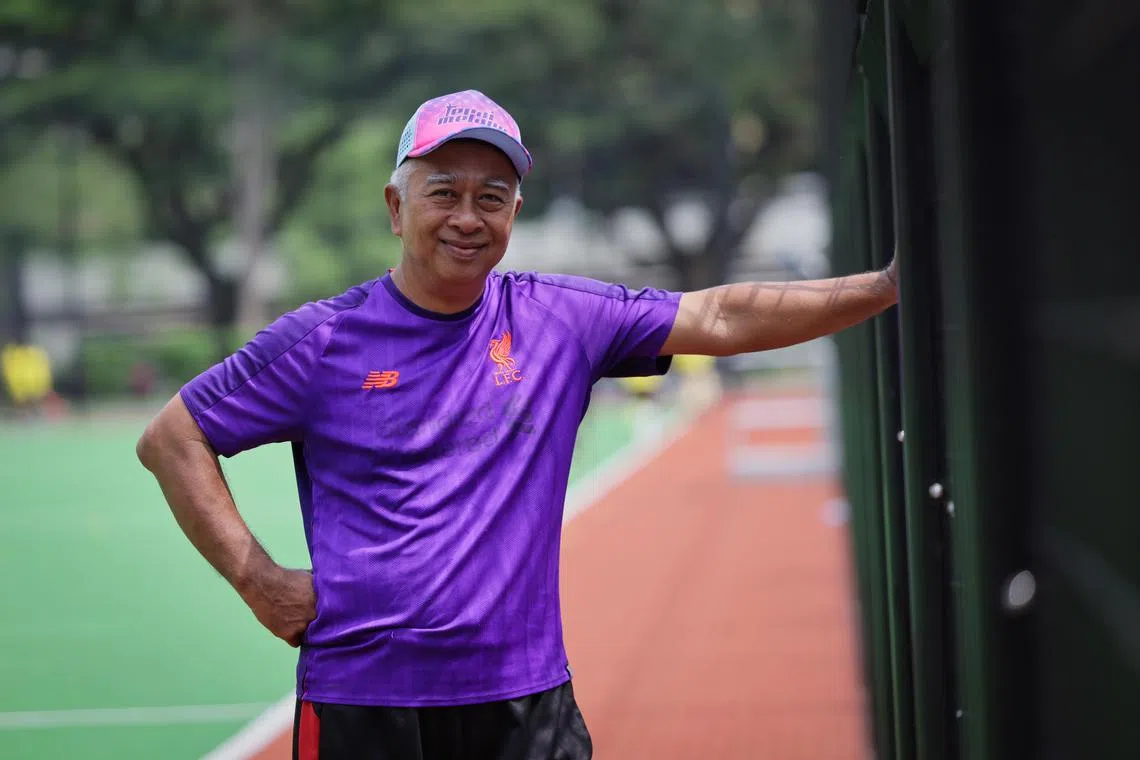 Profile of hockey coach Nordin Manaff, at Delta Hockey Pitch, on Aug 26, 2024.