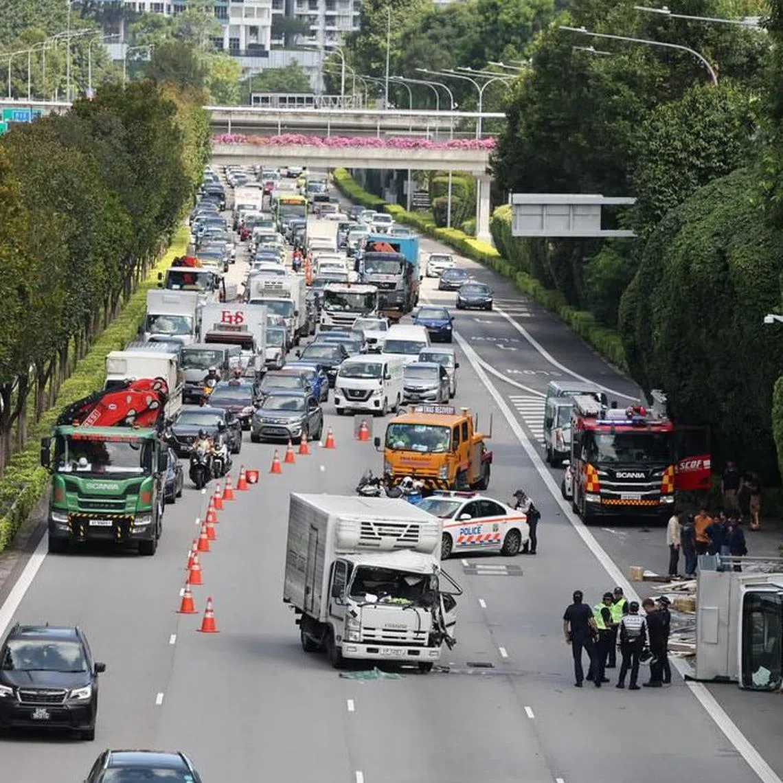 The dead man was a passenger in one of the lorries and needed to be extricated with hydraulic rescue equipment after he was trapped.