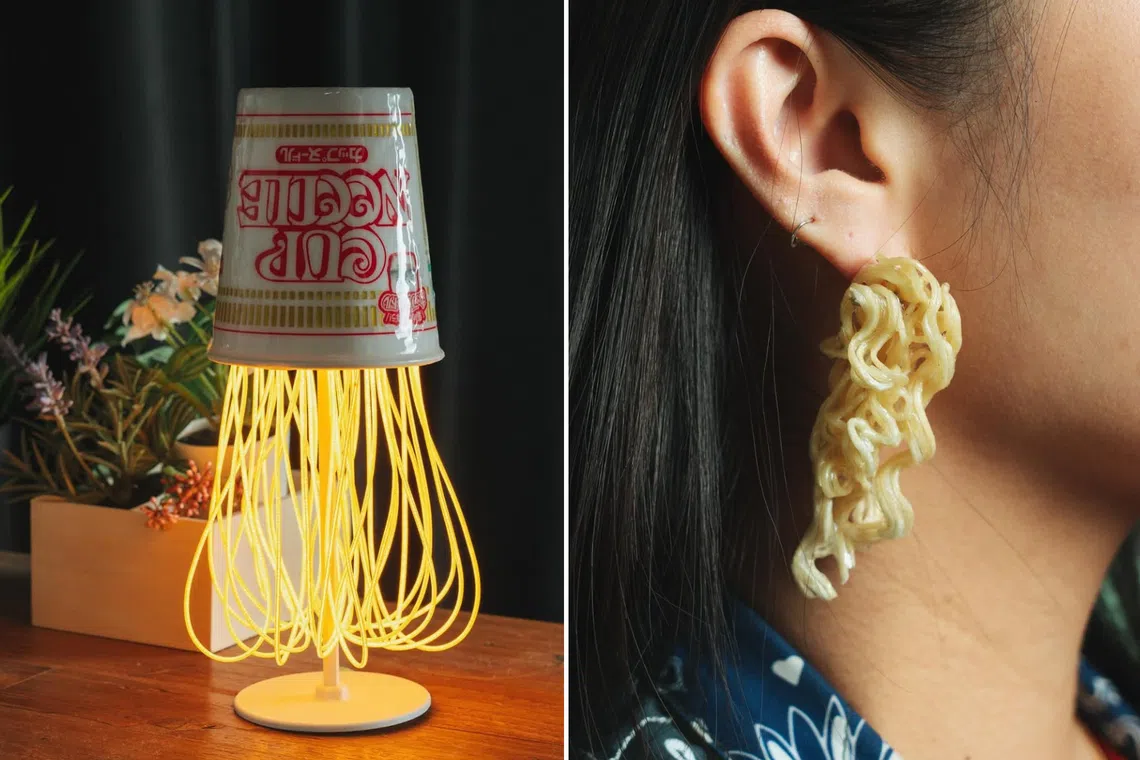 goodstuph online store selling playful keepsakes like instant noodles lamp and earrings