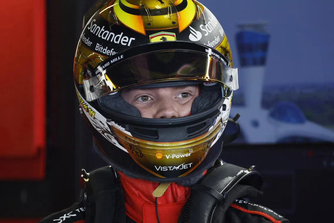 FILE PHOTO: Formula One F1 - Abu Dhabi Grand Prix - Yas Marina Circuit, Abu Dhabi, United Arab Emirates - November 24, 2023 Ferrari's Robert Shwartzman during practice REUTERS/Hamad I Mohammed/File Photo