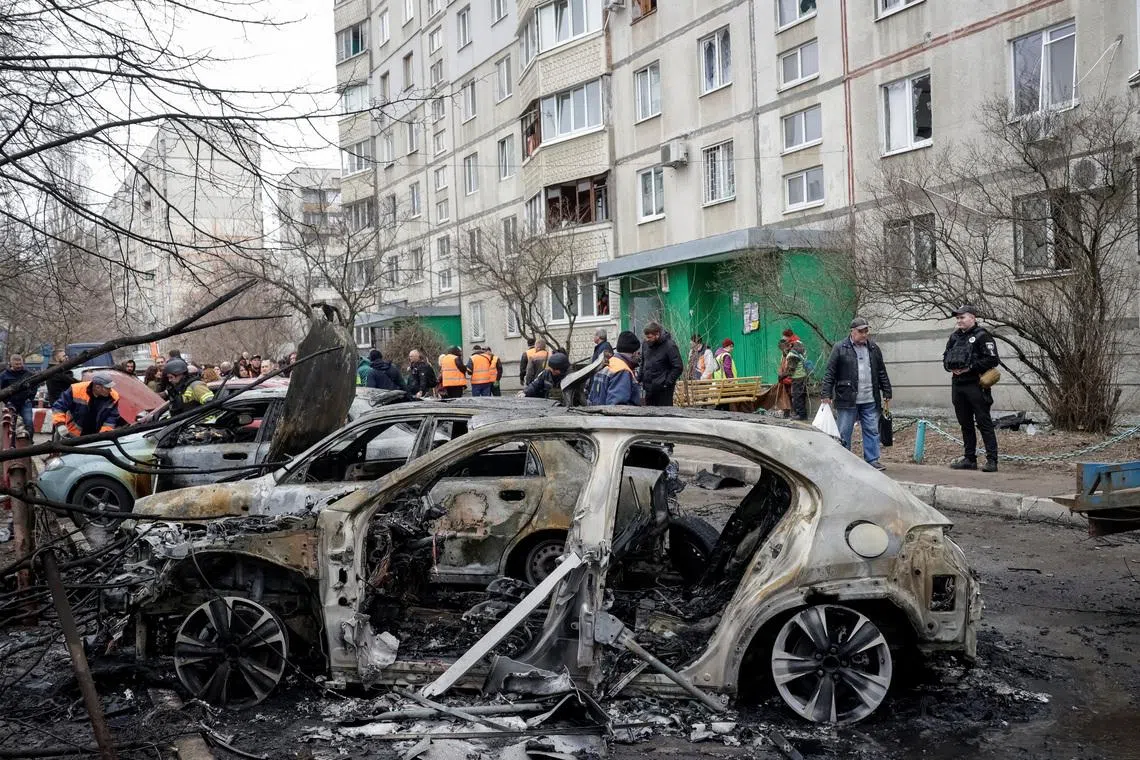Russian attacks kill two in Ukraine's Kharkiv, damage infrastructure on the Danube