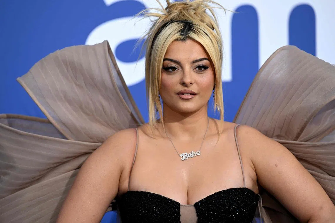 In June, pop singer Bebe Rexha was struck in the forehead by an airborne cellphone, resulting in a black eye and stitches. 