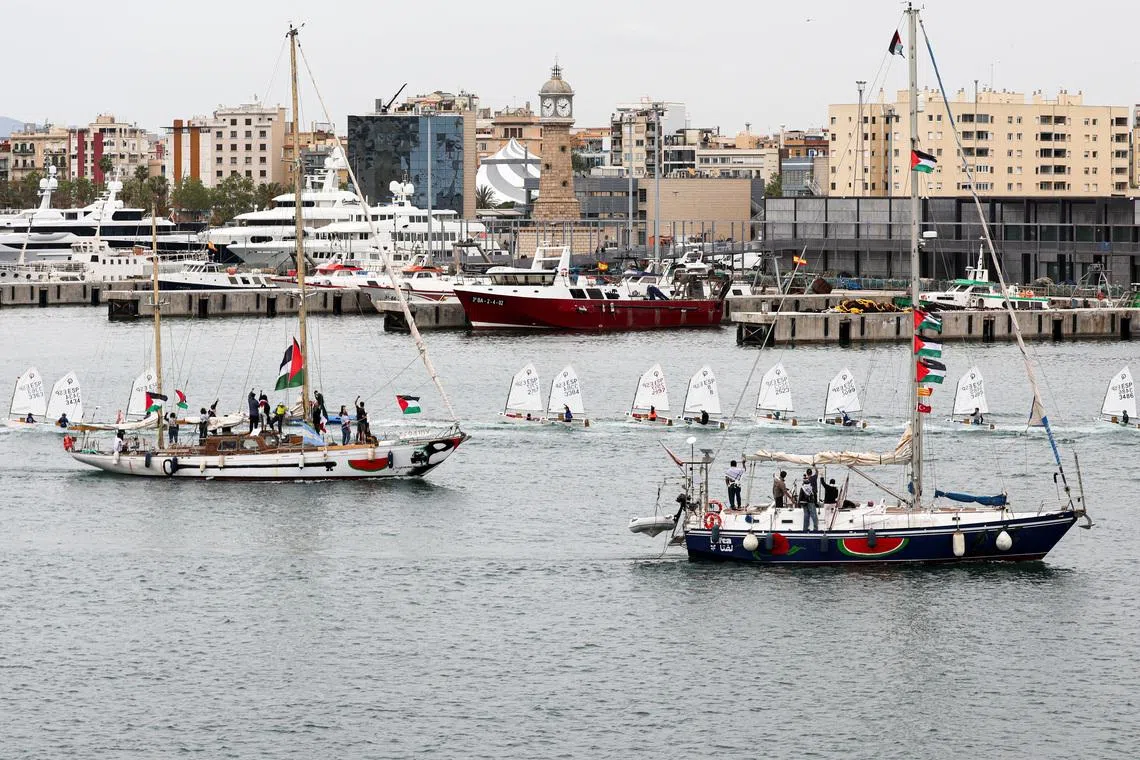 Overnight from April 29 to 30, the flotilla said its boats had been “illegally surrounded” by Israeli vessels.