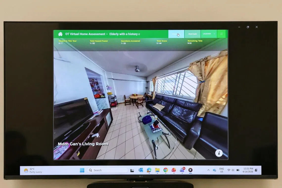 Part of a CSAVI assessment is a VR simulation of an elderly person’s home, where candidates need to identify safety hazards.
