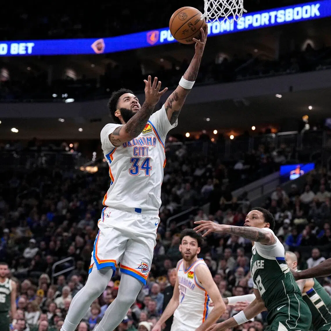 Kenrich Williams (above) has figured more for the NBA champions Oklahoma City Thunder following injuries to key players like Jalen Williams, Isaiah Hartenstein, Alex Caruso, Ajay Mitchell and Aaron Wiggins.