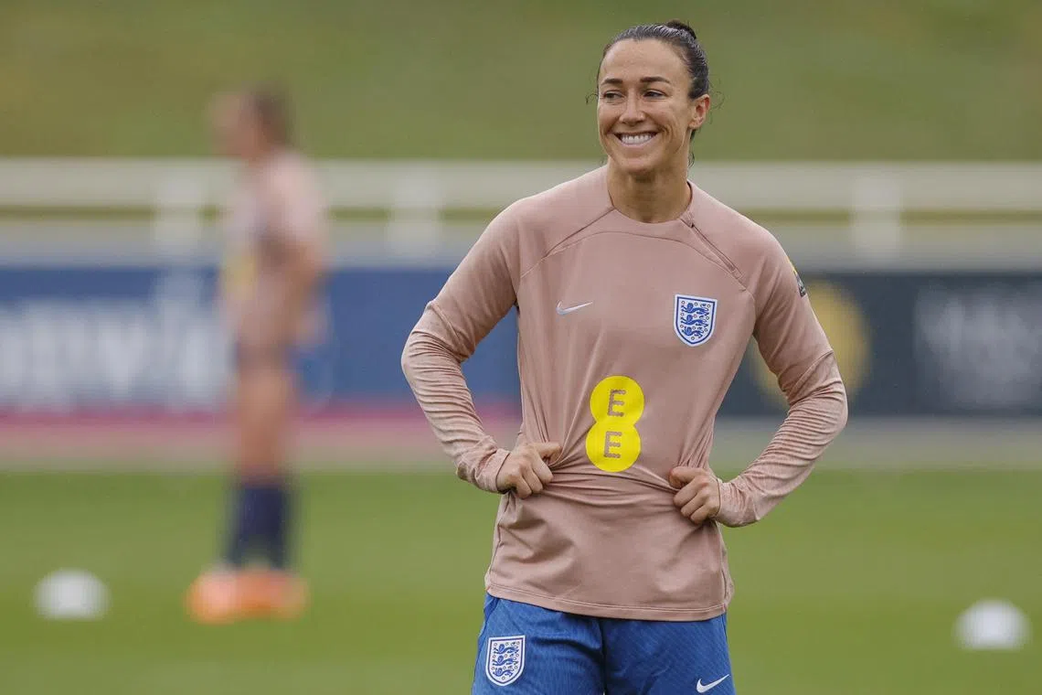 England's Lucy Bronze during training at St. George’s Park ahead of their departure for the Women's World Cup in Australia and New Zealand.