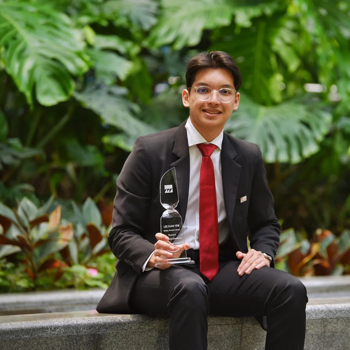 Mr Sujaysharan Devakumar, one of the recipients of the Lee Kuan Yew Model Student or Trainee Awards at the ITE's annual Student Achievers Awards in May.