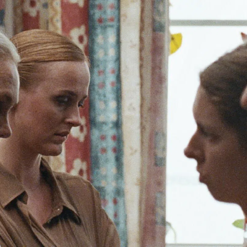 Renate Reinsve (centre, facing right) stars in the Norwegian drama Armand, screened as part of the European Film Festival. 