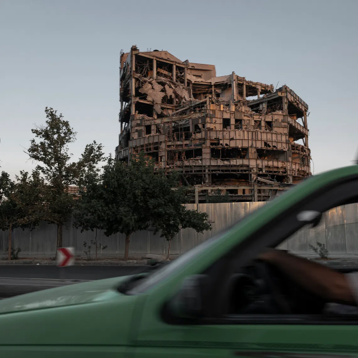 The heavily damaged Iranian space research centre, one of the sites struck during the war, in Tehran, on July 6, 2026.