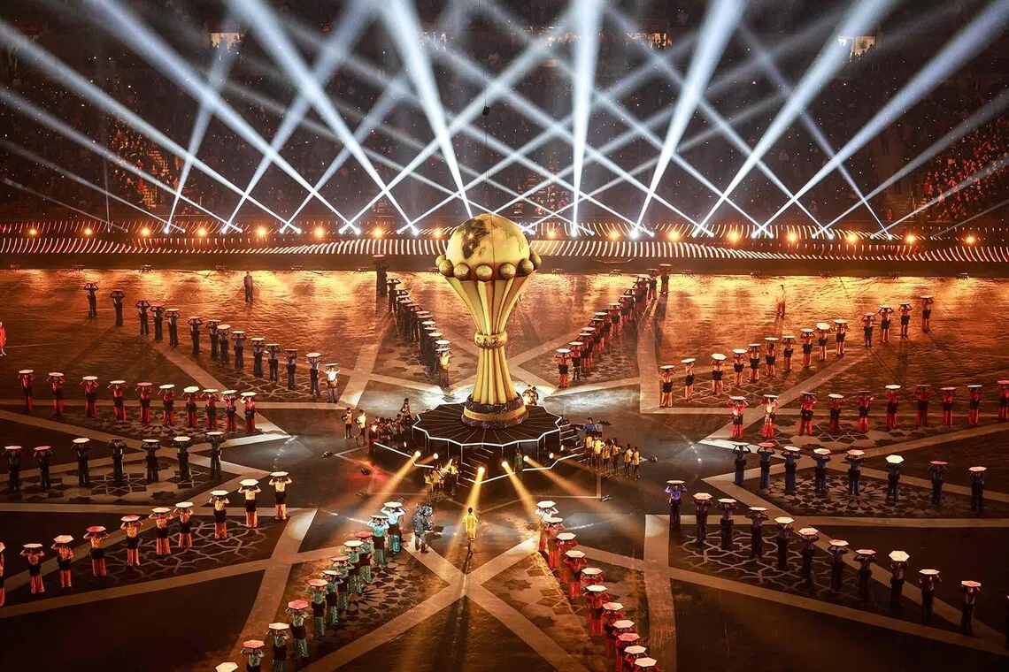 Dancers performing during the opening ceremony of the Africa Cup of Nations (CAN) at Prince Moulay Abdellah Stadium in Rabat, Morocco, on Dec 21, 2025. 
