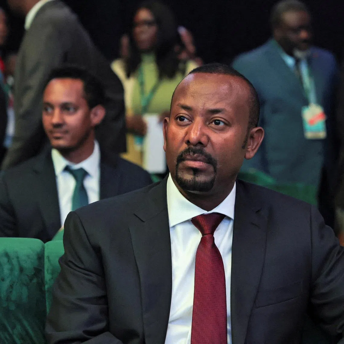 FILE PHOTO: Ethiopian Prime Minister Abiy Ahmed attends the Second Africa Climate Summit (ACS2) in Addis Ababa, Ethiopia, September 8, 2025. REUTERS/Tiksa Negeri/File Photo