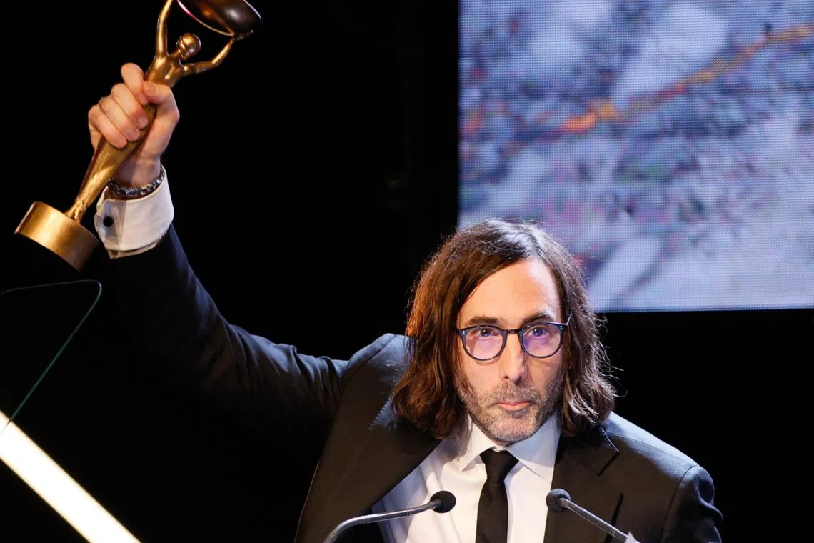 Paul Lynch, author of Prophet Song, accepts the 2023 Booker Prize at the Winner Ceremony at Old Billingsgate in London. on Nov 26.
