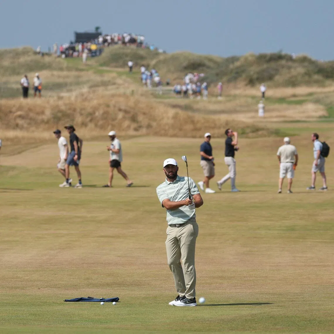 Golf - The 154th Open Championship - Royal Birkdale Golf Club, Southport, Britain - July 15, 2026 Scottie Scheffler of the U.S. during practice REUTERS/Andrew Boyers