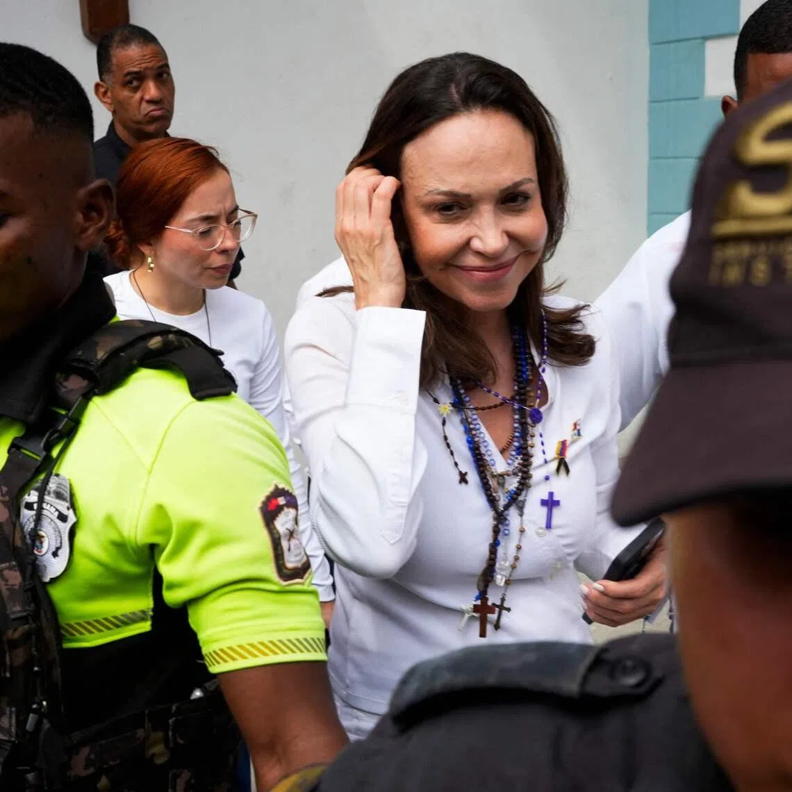 Venezuelan opposition leader Maria Corina Machado has not returned to Venezuela since December 2025.