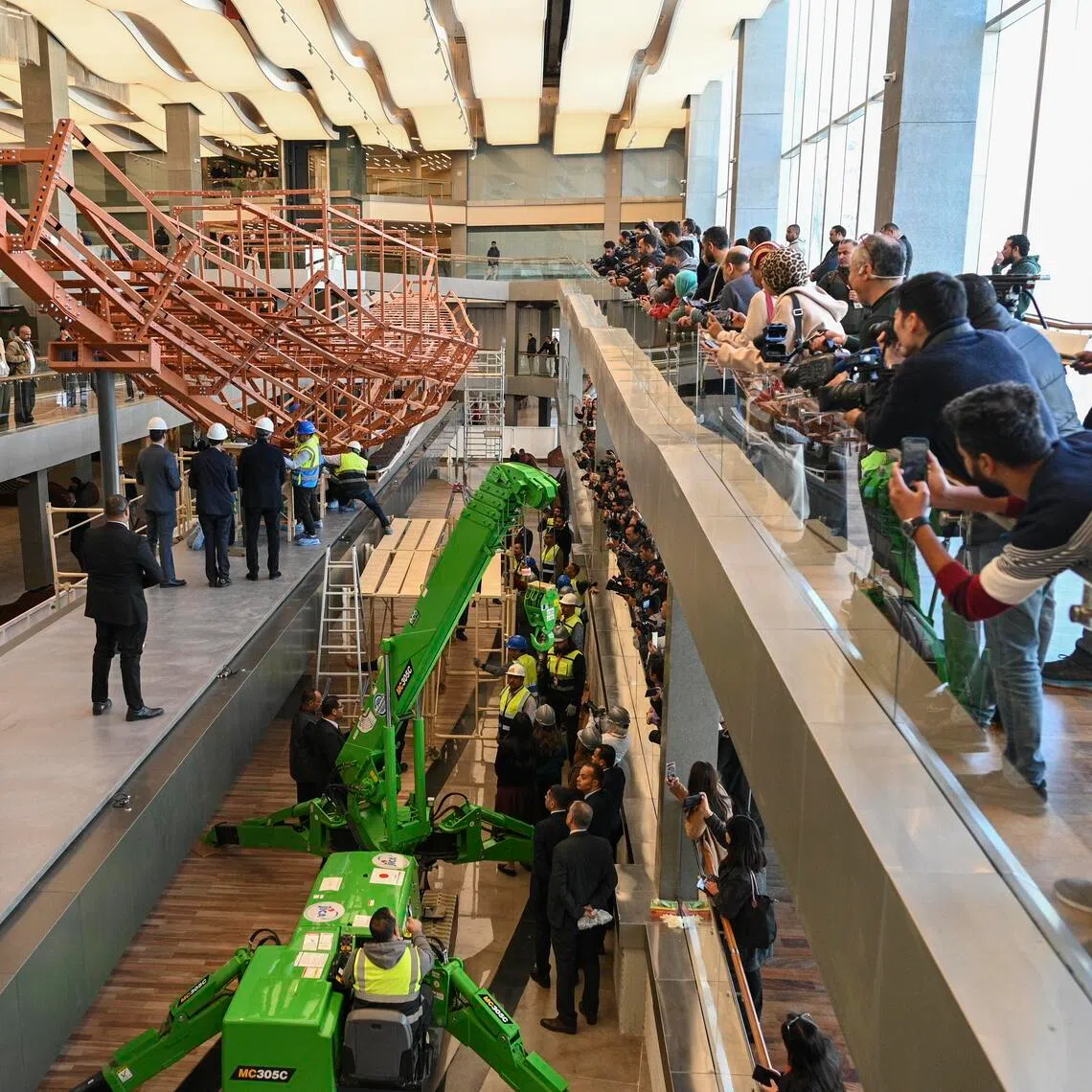 The restoration will take place in full view of visitors to the Grand Egyptian Museum over the coming four years. 