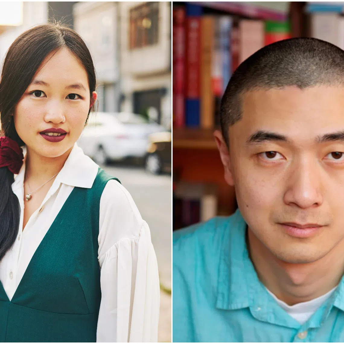 Authors R. F. Kuang (left) and Ken Liu will headline the Singapore Writers Festival, which runs from Nov 7 to 16. 