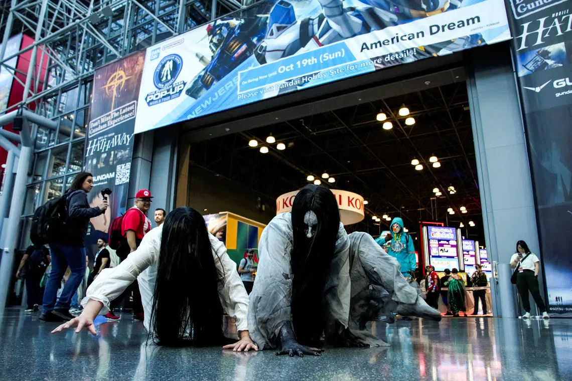 People attending the New York Comic Con, at the Jacob Javits Convention Center in Manhattan in New York City, on Oct 9, 2025. 