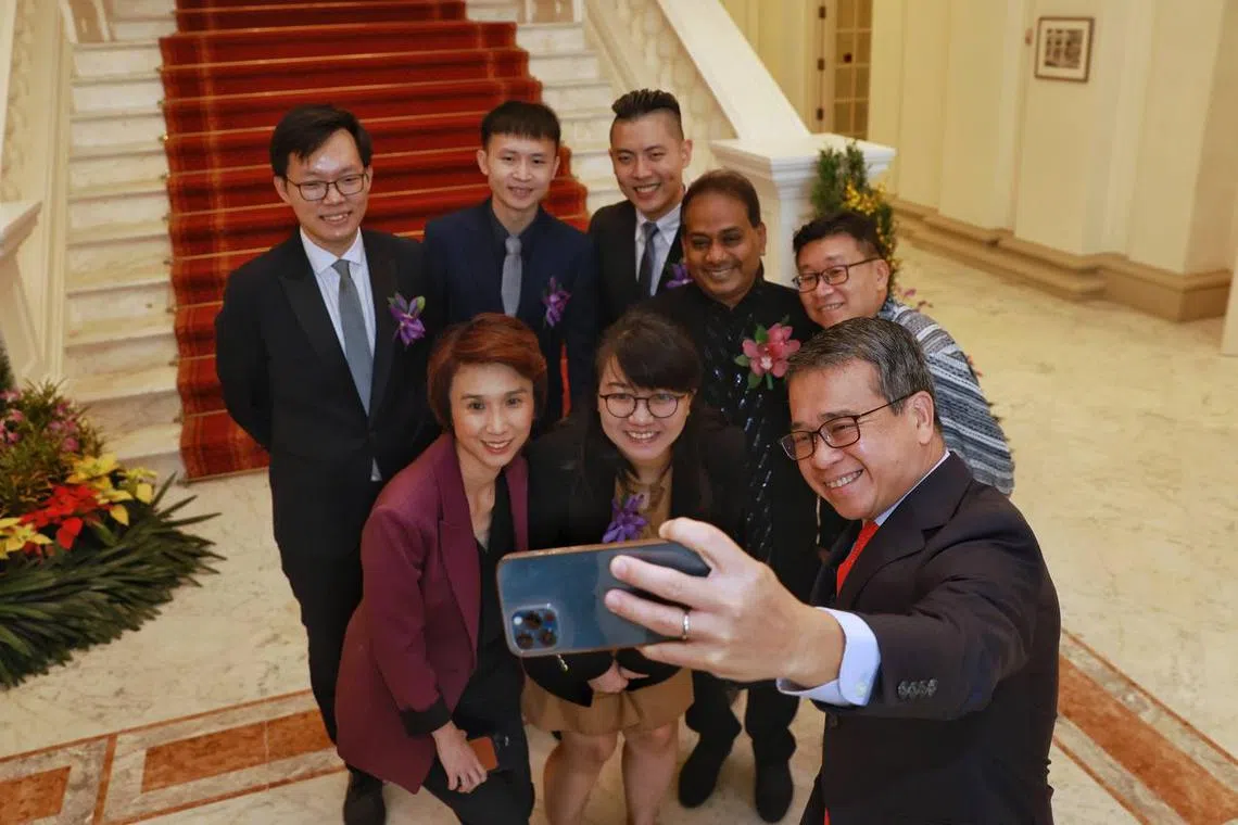 The recipients were presented with their awards at a ceremony at the Istana on Monday evening. 
