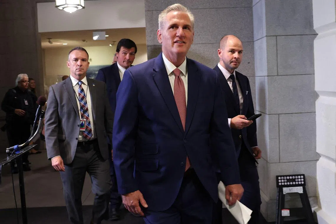 Hardline critics have been threatening to file a “motion to vacate” challenge to Mr McCarthy's leadership as House Speaker.