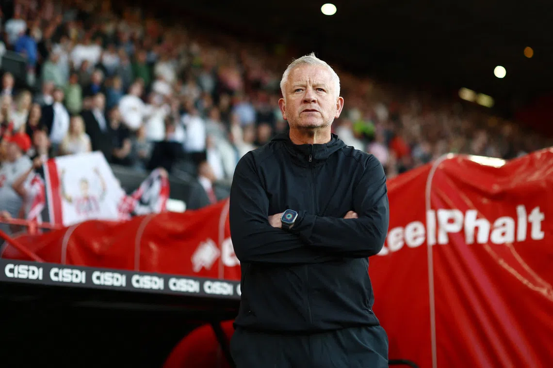 Sheffield United manager Chris Wilder during the Championship match between Sheffield United and Bristol City on May 12, 2025. 