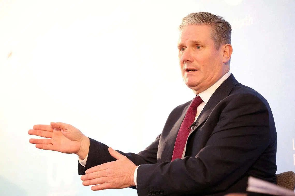 FILE PHOTO: British opposition Labour Party Leader Keir Starmer delivers a speech during the 'Labour and Civil Society Summit' in London, Britain, January 22, 2024. REUTERS/Suzanne Plunkett/File Photo/File Photo