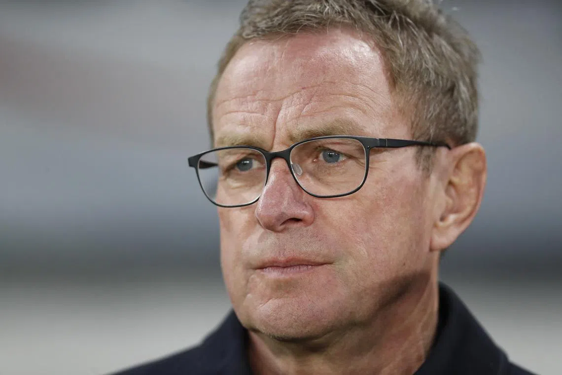 FILE PHOTO: Soccer Football - International Friendly - Slovakia v Austria - Tehelne pole, Bratislava, Slovakia - March 23, 2024 Austria coach Ralf Rangnick before the match REUTERS/David W Cerny/File Photo