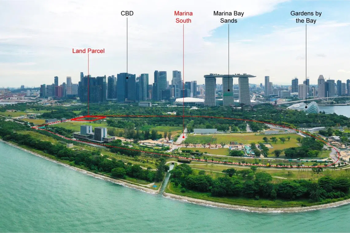 The 12,000 sq m site at Marina Gardens Lane, which is situated next to Gardens by the Bay, can potentially yield about 790 residential units. 