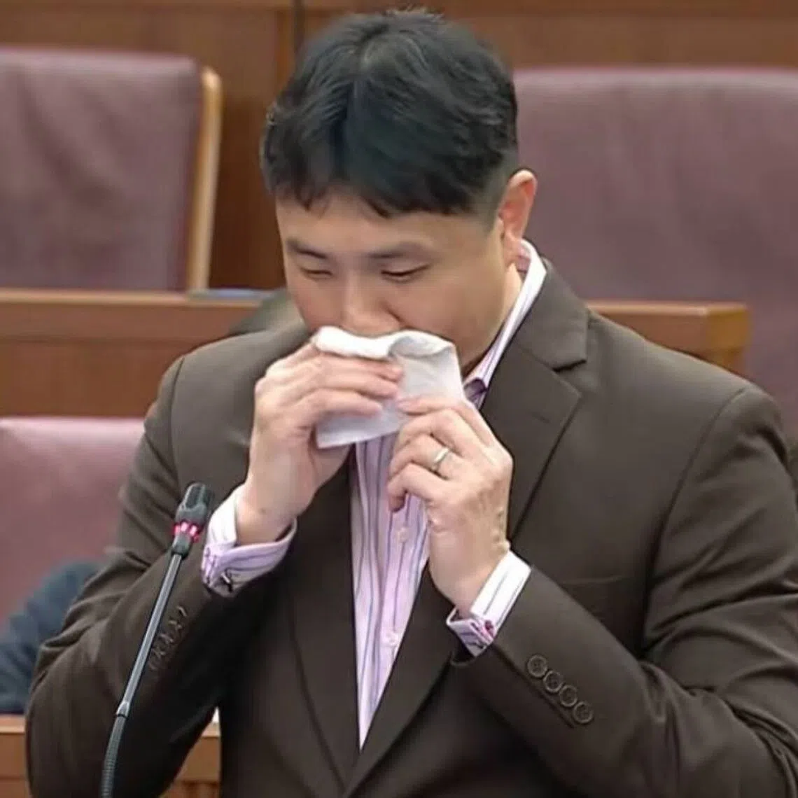 Workers’ Party MP Jamus Lim was seen sniffling in Parliament last week.