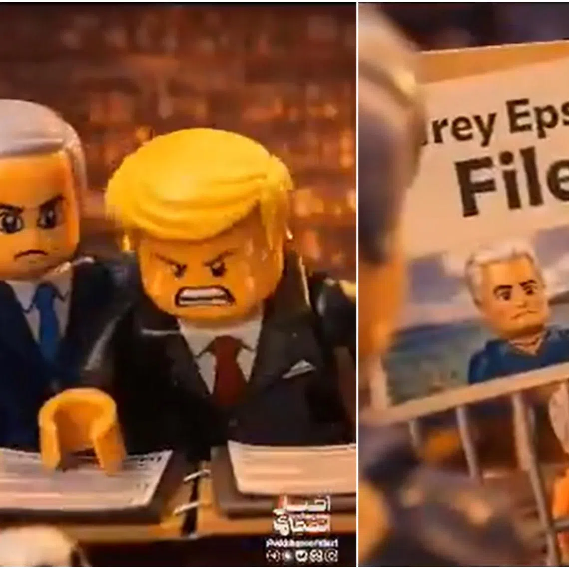 The two-minute video complete with toy renditions of US President Donald Trump, bombs and warplanes was widely shared on social media.