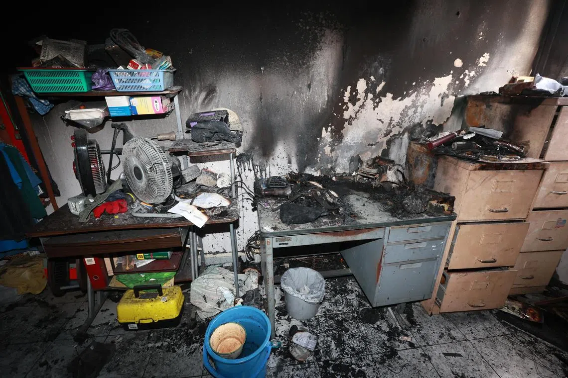 SCDF officers forcibly entered the unit on the 12th floor of Block 472 Pasir Ris Drive 6 and rescued the couple.