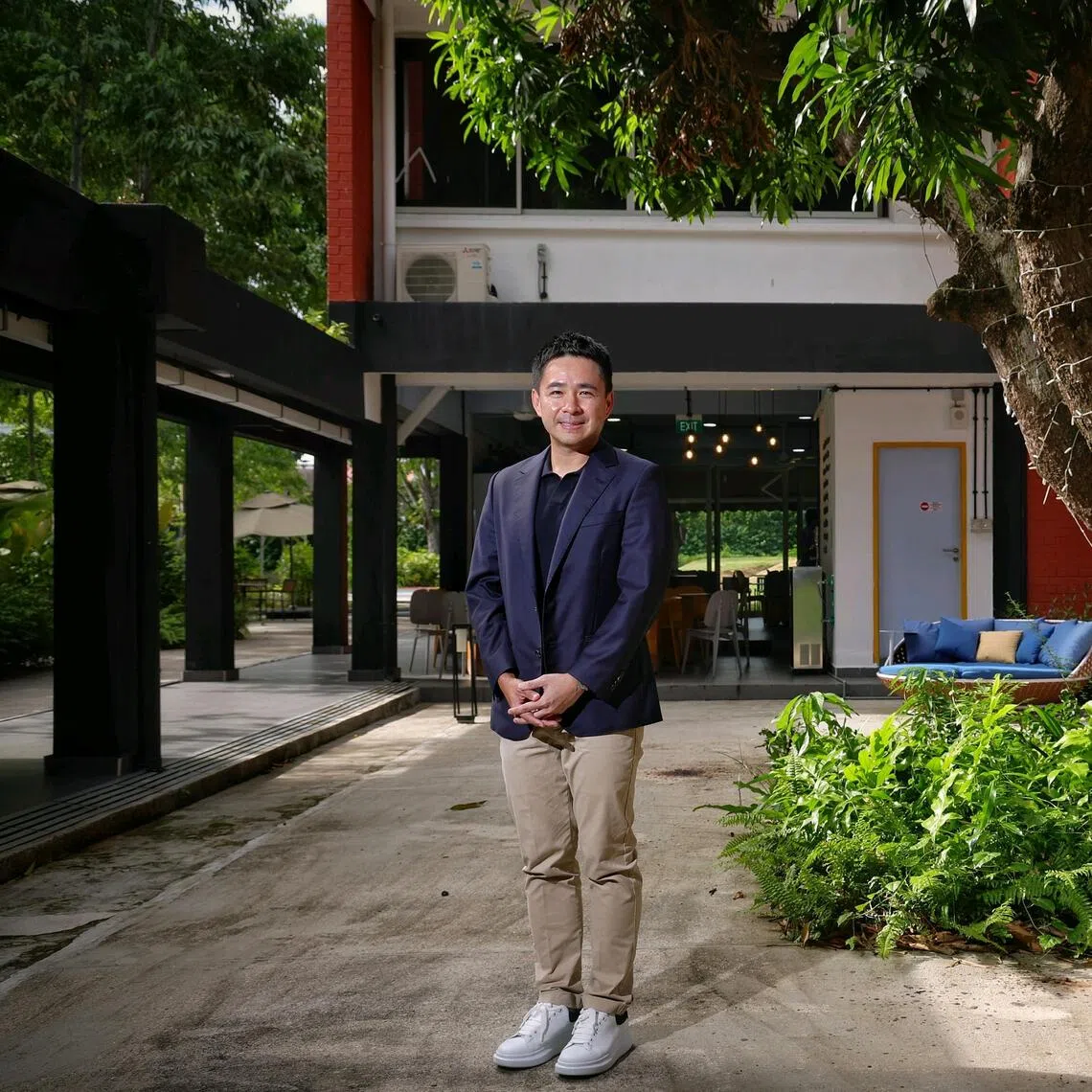 Portrait of Mr Eugene Lim, CEO of co-living company The Assembly Place, in Campus by The Assembly on Sept 29, 2025. ST PHOTO: KEVIN LIM bntap29