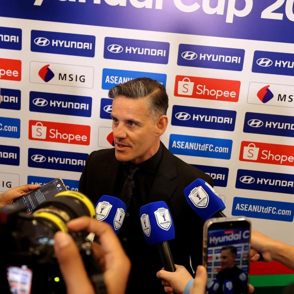 Indonesia head coach John Herdman speaks to the media after the 2026 ASEAN Championship draw on Jan 15.  

