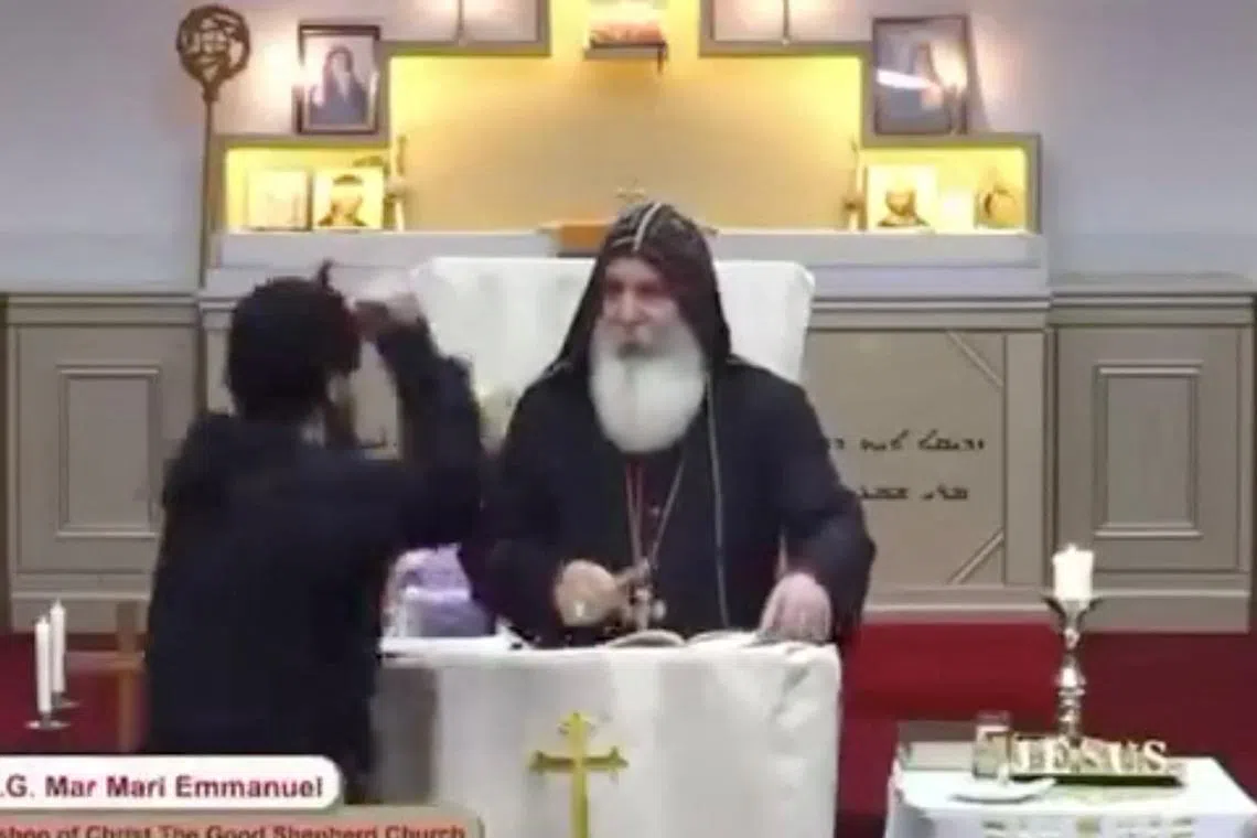 A teenager stabbed Bishop Mar Mari Emmanuel and other worshippers with a knife during a sermon at his church in Sydney on April 15.