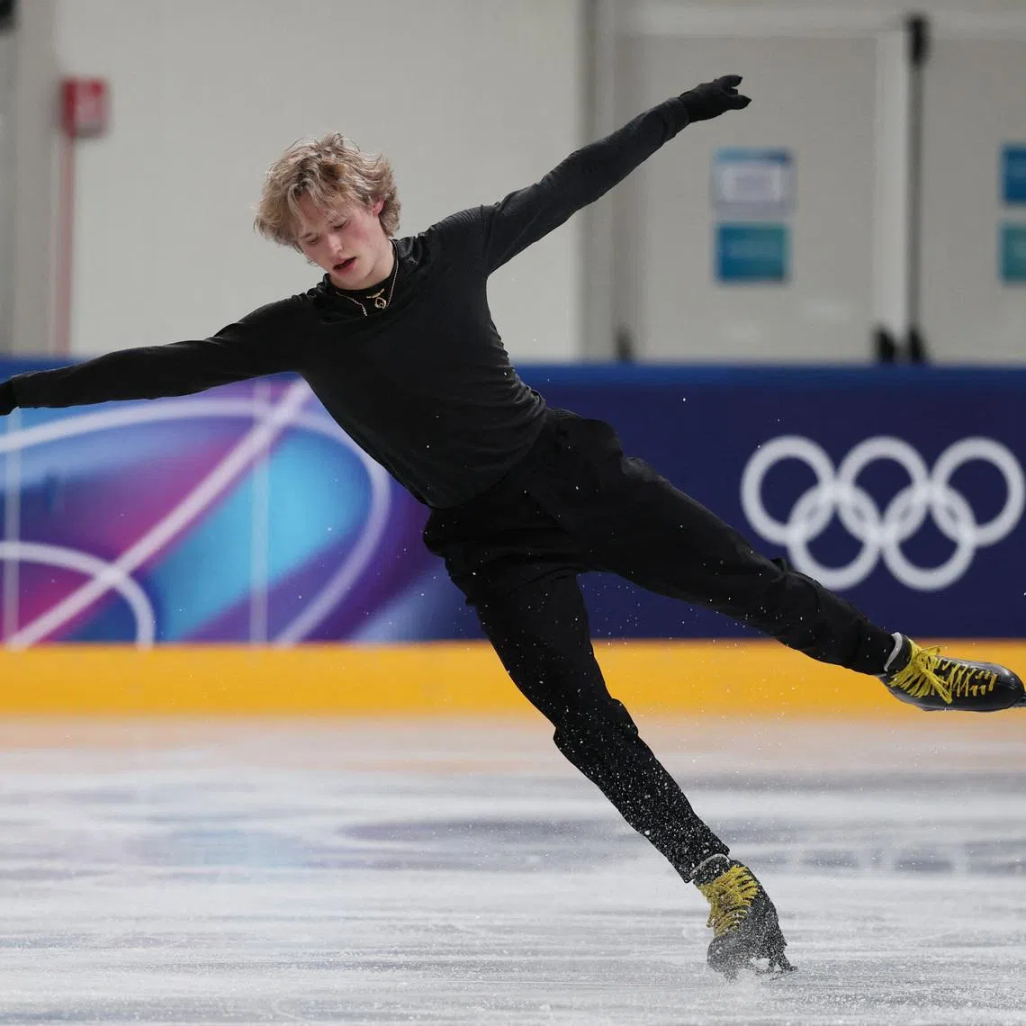 Milano Cortina 2026 Olympics - Figure Skating Training - Milano Ice Skating Arena, Milan, Italy - February 04, 2026. Ilia Malinin of United States during training REUTERS/Amanda Perobelli