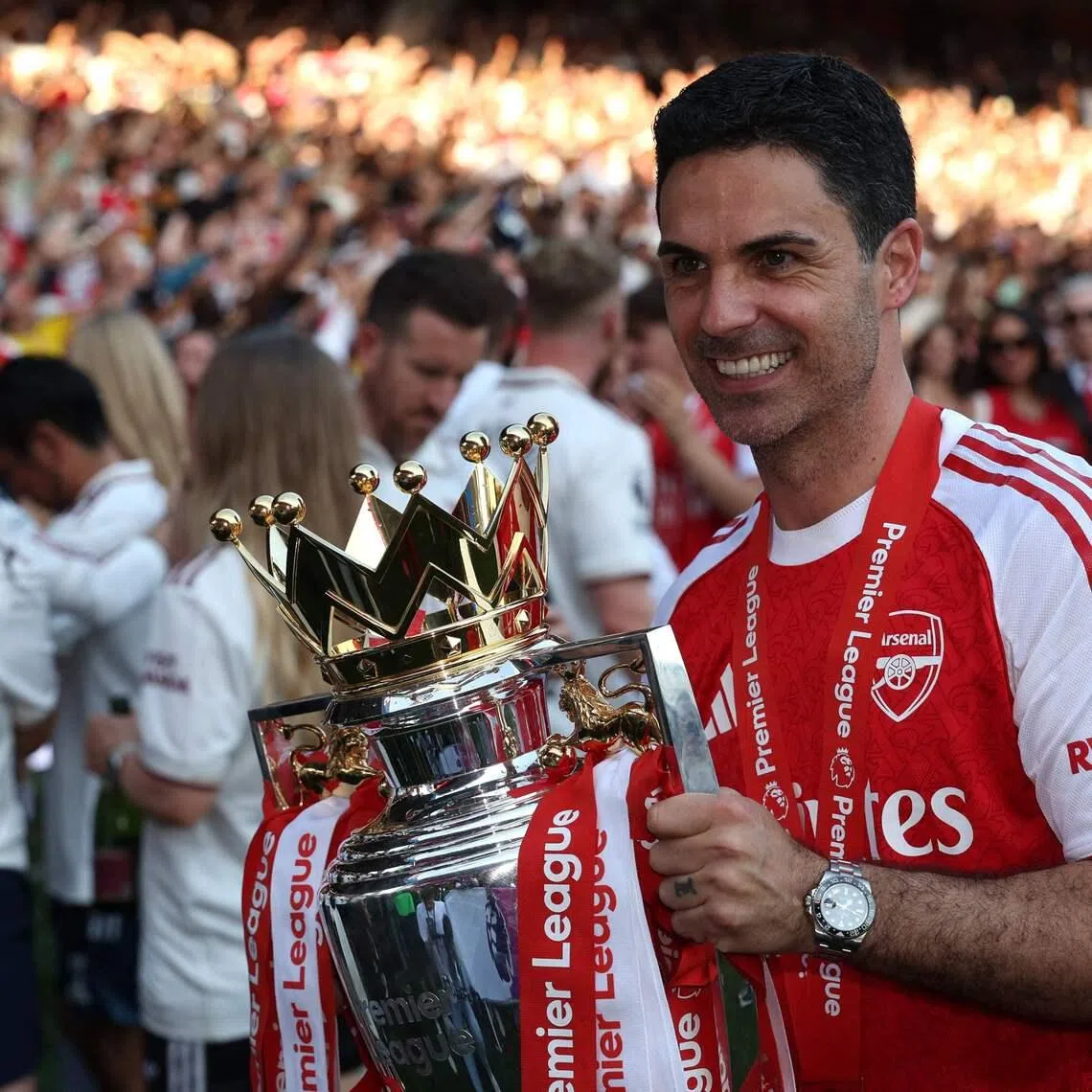 Arsenal's manager Mikel Arteta has a contract that runs until the end of next season.