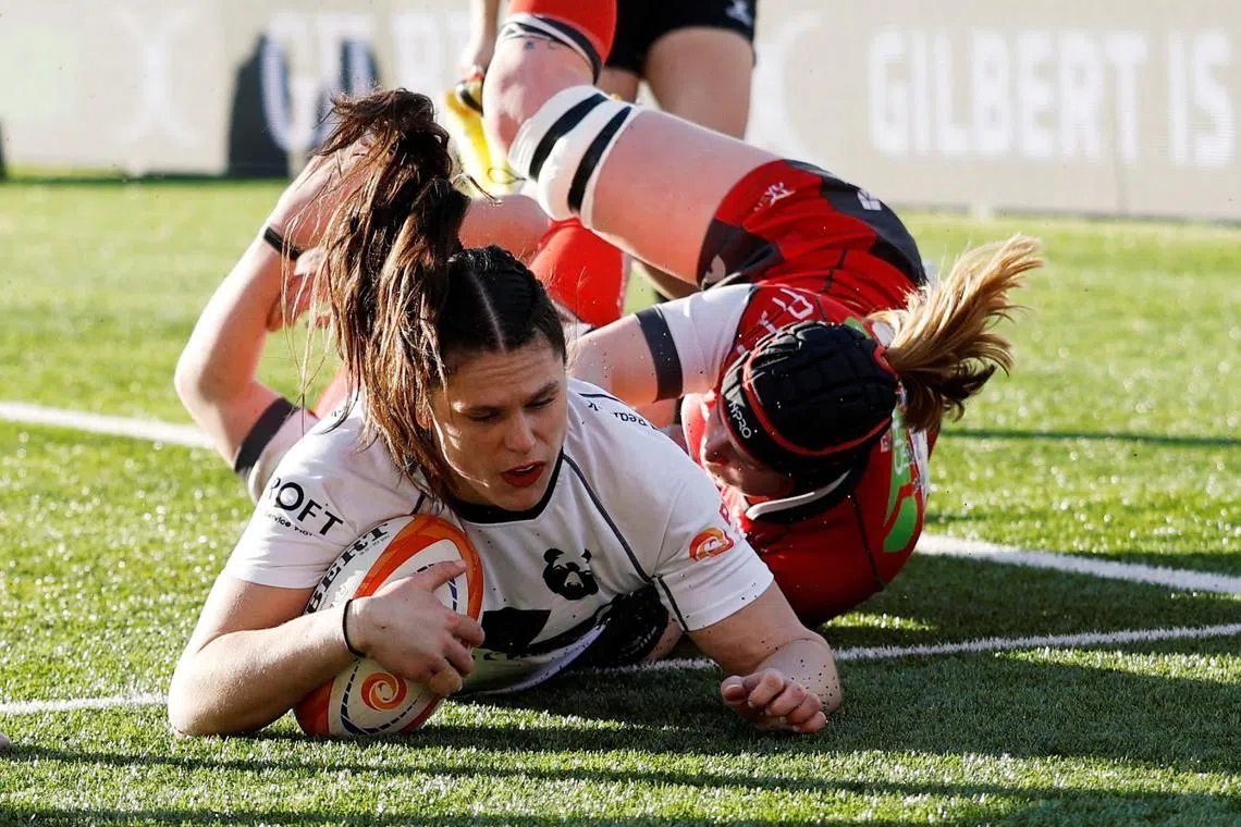 Olympic medallist Ilona Maher - seen here in action for the Bristol Bears - is the biggest social media star in rugby.