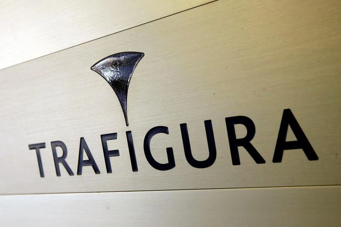 FILE PHOTO: Trafigura logo is pictured in the company entrance in Geneva, Switzerland March 11, 2012. REUTERS/Denis Balibouse