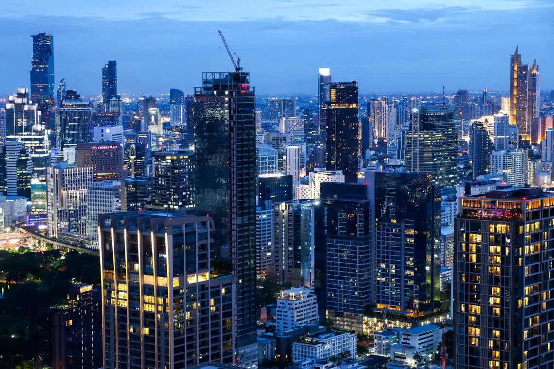 Bangkok's skyline is photographed during sunset in Bangkok, Thailand, July 3, 2023. REUTERS/Athit Perawongmetha