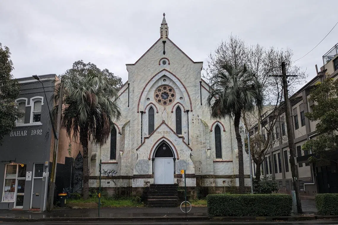 The Kirk, a former church in Sydney, is being redeveloped as a restaurant and office building.