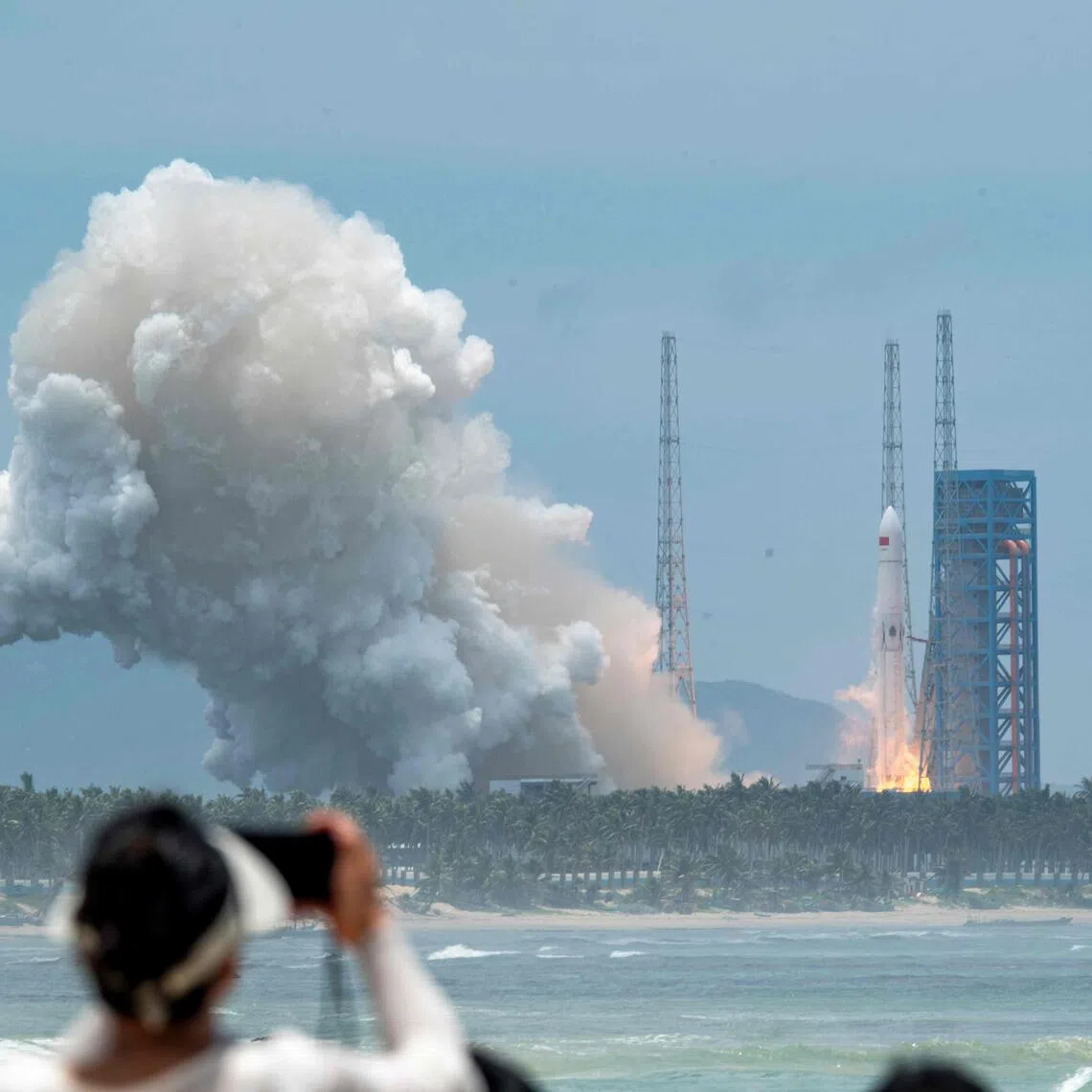 A Long March-10B carrier rocket lifting off on July 10.