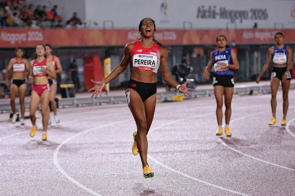 Shanti Pereira made history at the Asian Games on Sept 27 by becoming the first woman to win back-to-back 200m titles.