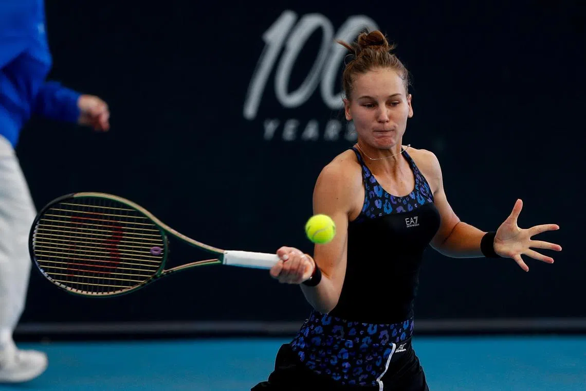 Veronika Kudermetova of Russia is a doubt for the Australian Open after suffering a hip injury.
